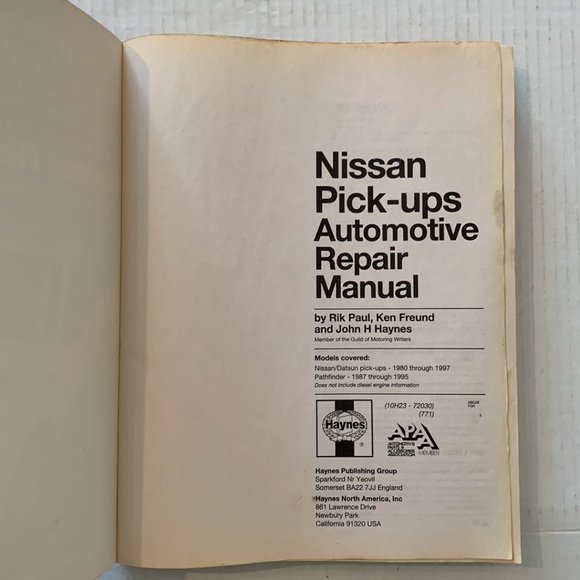 Haynes 72030 Nissan/Datsun Pick-Up & Pathfinder Repair Manual - Picture 3 of 14